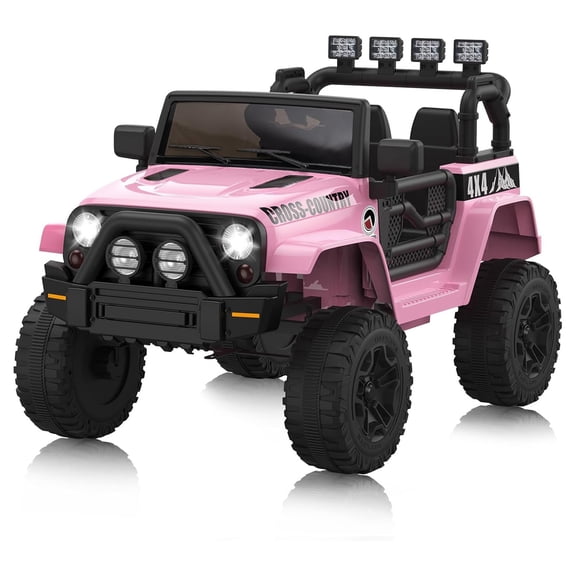 12V Electric Ride-On Truck w/Remote | 2-Speed, Spring Suspension | LED Lights, Dual Doors - One-Button Start