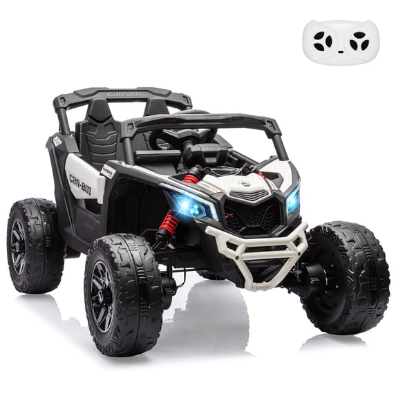 12V Electric Ride on UTV Car Off-Road Car Truck Car with Remote Control, Large Seat, EVA Tires, Spring Suspension, Ride on Toys for Kids