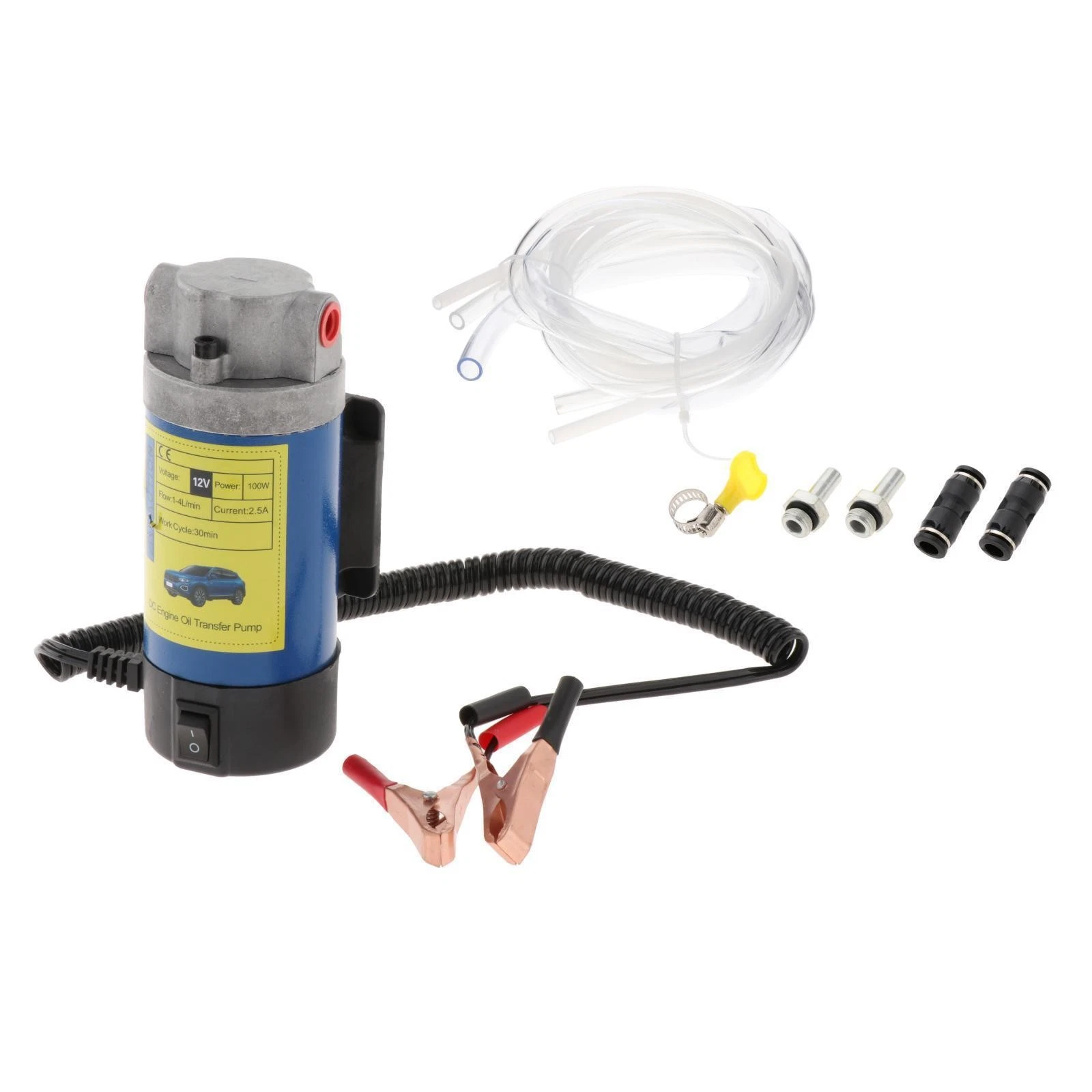 12V Electric Scavenge Suction Transfer Change Pump Motor Oil Extractor Pump 100W