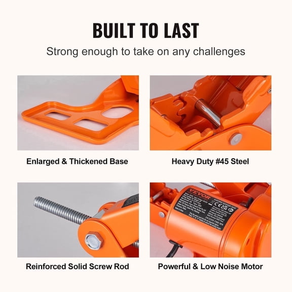 12V Electric Scissor Jack 3 Tons/6600 lbs - Automatic Car Jack with Remote Control, Double Saddles for Sedan SUV Truck Tire Changing