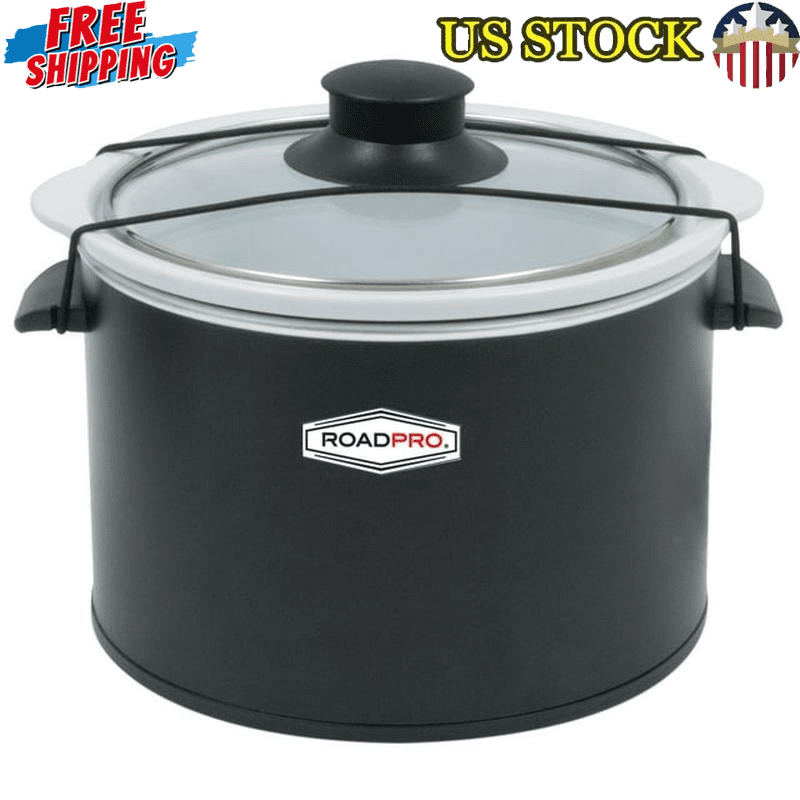 12V Electric Slow Cooker 1.5 Quart Portable Travel Cooker Dishwasher Safe New