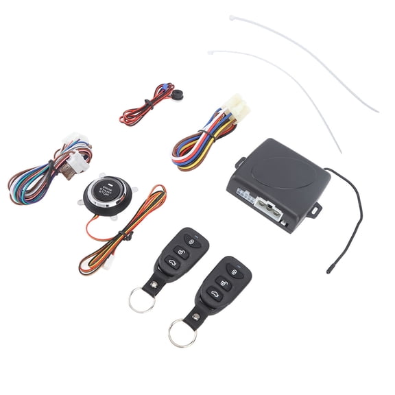 12V Engine Starter Car Alarm System Push Start Ignition Remote Anti Theft Kit