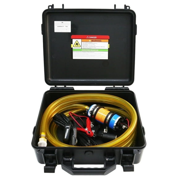 Steauty 12V Electric Fuel Transfer Pump, 100GPH High Flow Portable Gas/Diesel Siphon Pump Kit for Cars, Boats, RV, Lawn Mower, Equipment