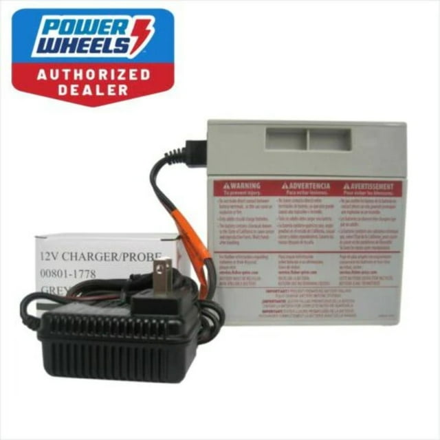 12V Fisher Price Grey Battery Charger Combo Pack for Power Wheels