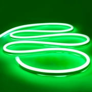 12V Flexible LED Strip Waterproof Sign Neon Lights Silicone Tube 5M - 16.4 FT green