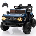 thumbnail image 1 of 12V Ford Bronco Kids Ride on Cars with Remote Control, Battery Powered Ride on Toys with All-Terrain Wheel, Toddler Electric Car with Headlights/Music/Bluetooth for Boys Girls 3-5, Blue, 1 of 8