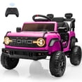 thumbnail image 1 of Conchico 12V Licensed Ford Bronco Powered Ride-On Cars with Remote Control, Ride on Toys with Music & Seatbelt, Electric Car for Kids, Pink, 1 of 9