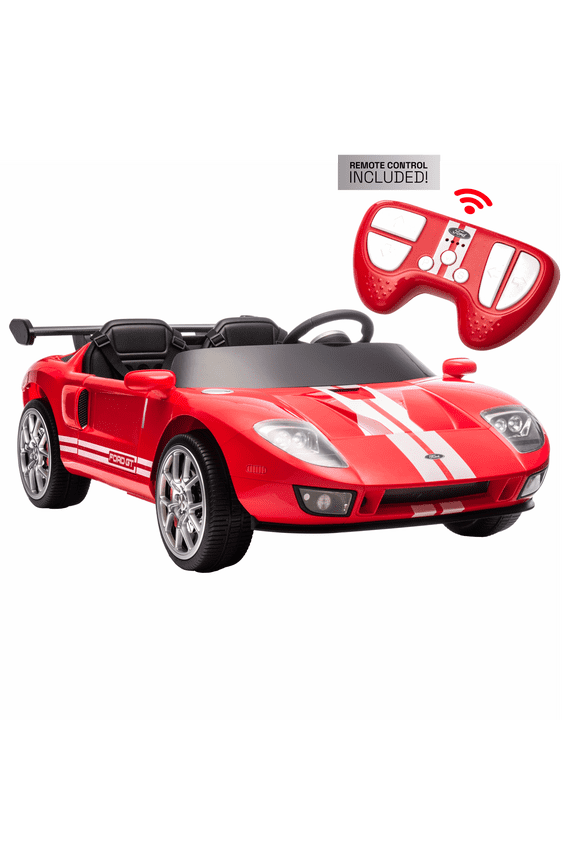 Ford GT Convertible, 12V Battery Powered Ride on, with Remote Control, Ages 3+, Red