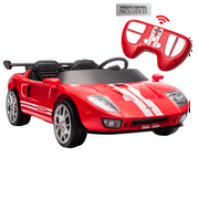 Ford GT Convertible, 12V Battery Powered Ride on, with Remote Control, Ages 3+, Red