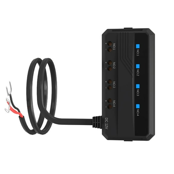 12V Fuse Terminal Block With 4 Mini Blade Slots 20A Current For Automotive Wiring Projects Water Resistant