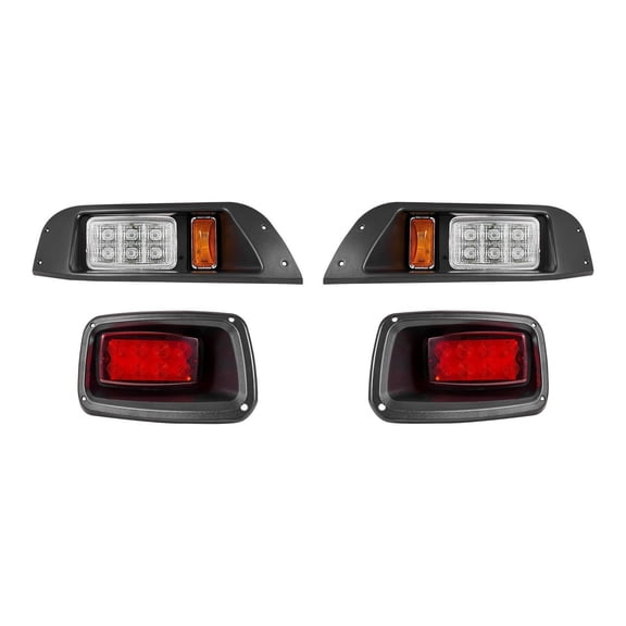 12V Golf Cart LED Light Kit, Street Legal Headlight Tail Light for EZGO TXT 1996-2013, Turn Signals, Brake Lights, Wiring Harness
