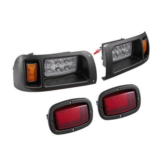 12V Golf Cart LED Light Kit for EZGO TXT 1996-2013 - Headlight & Tail Light Conversion Kit, Complete Wiring Harness
