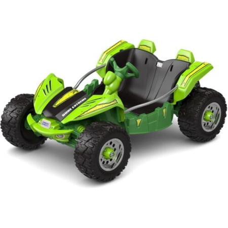 12V Green Rechargeable Battery-Powered Kids Ride-On Dune Buggy ATV Racer