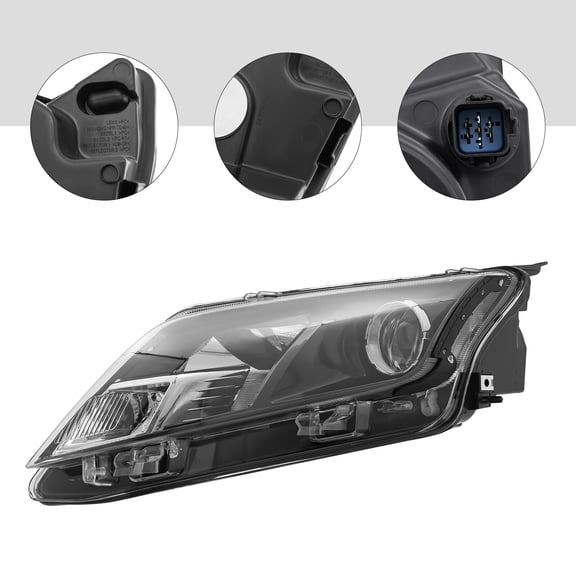 12V Halogen Headlight Assembly Headlamp Left Driver Side Direct Replacement For 2010-2012 Ford Fusion