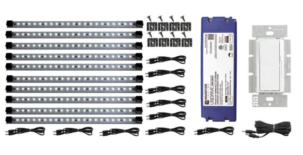 12V Hardwire Kitchen Light Kit 10 Panels Dimmable System Included
