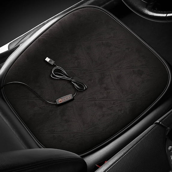 12V Heated Car Seat Cushion, Portable Warming Pad for Back and Seat, Ventilated Cover for Cold Morning Winter Driving, Home and Office Comfort