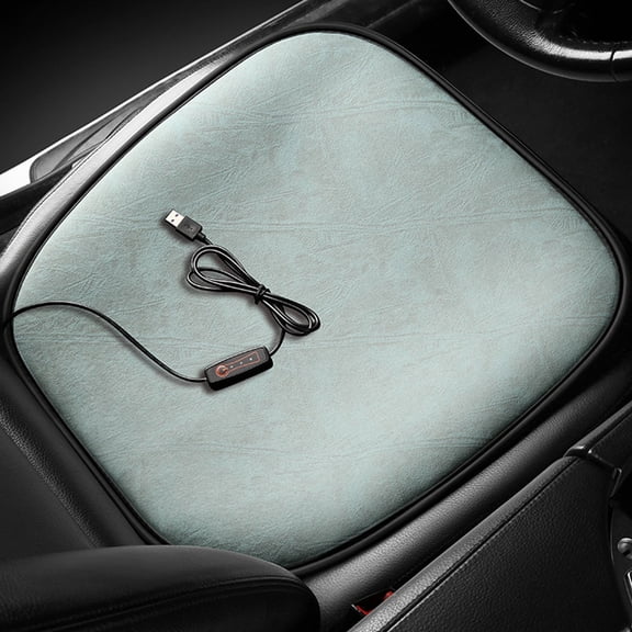 12V Heated Car Seat Cushion, Portable Warming Pad for Back and Seat, Ventilated Cover for Cold Morning Winter Driving, Home and Office Comfort