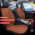 thumbnail image 1 of HQinX Heated Car Seat Cushion,Adjustable Temperature, PU Leather,with Thermostat and Overheat Protection,for Cars Trucks Vans SUV - Coffee, 1 of 9