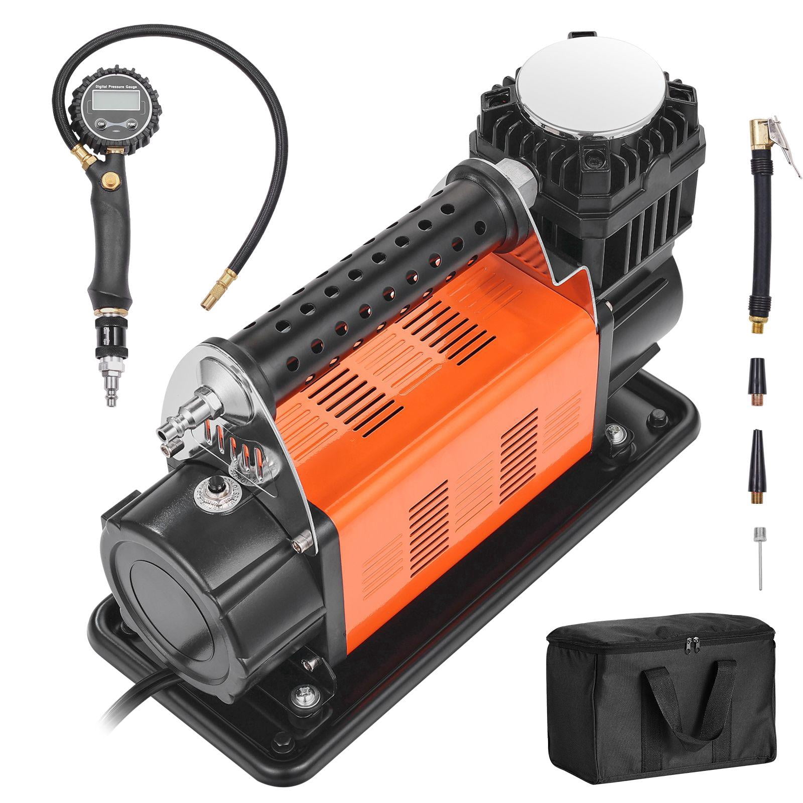 12V Heavy Duty Air Compressor Tire Inflator Kit Digital Pressure Gauge 7.06 CFM Portable Pump 150PSI Off Road Air Pump Adapter for Trucks Cars SUVs 4WDs Motorhomes