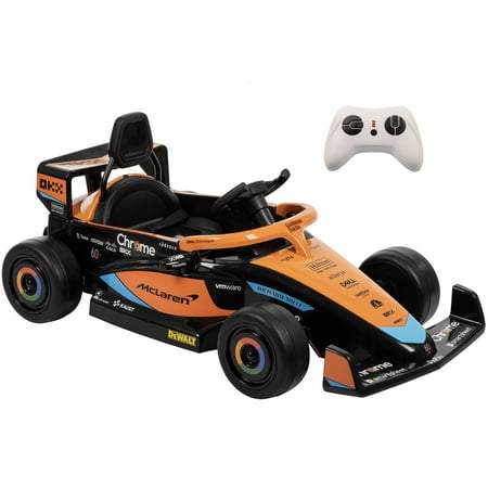 Huffy 12V McLaren Formula 1 Ride-On Car with Remote Control, Ages 3–5, Kids, Orange, One Unit