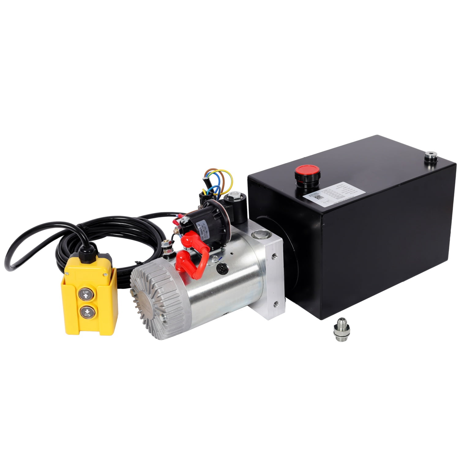 12V Hydraulic Pump, 3 HP, 2950 PSI, 8-Quart Reservoir, Heavy-Duty, Dump Trailer Use