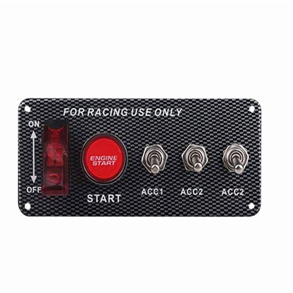 12V Ignition Button switch panel For racing car toggle switch start button with Indicator and cable
