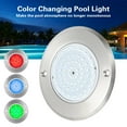 thumbnail image 1 of 12V Inground Swimming Pool Lights,6W IP68 Waterproof Stainless Steel Color Changing LED Pool Lights 4.33inch Diameter, 1 of 8
