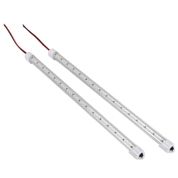 12V Interior LED Light Bar 48 LEDs Strip Lights with Switch and Magnets 6500K White L xwm25