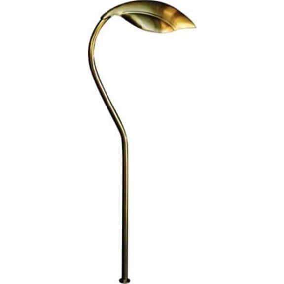 12V JC Brass Leaf Top Path Light - Brass