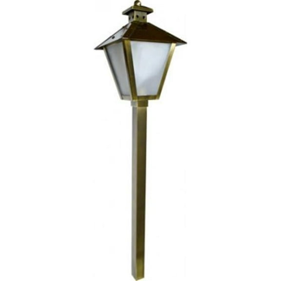 12V JC Post Lantern Path Light - Antique Brass