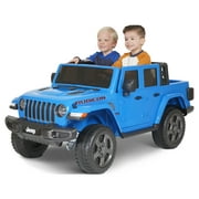 12V Jeep Gladiator Rubicon Battery Powered Ride-on by Hyper Toys, 2-Seater, Blue, for a Child Ages 3-8, Max Speed 5 mph