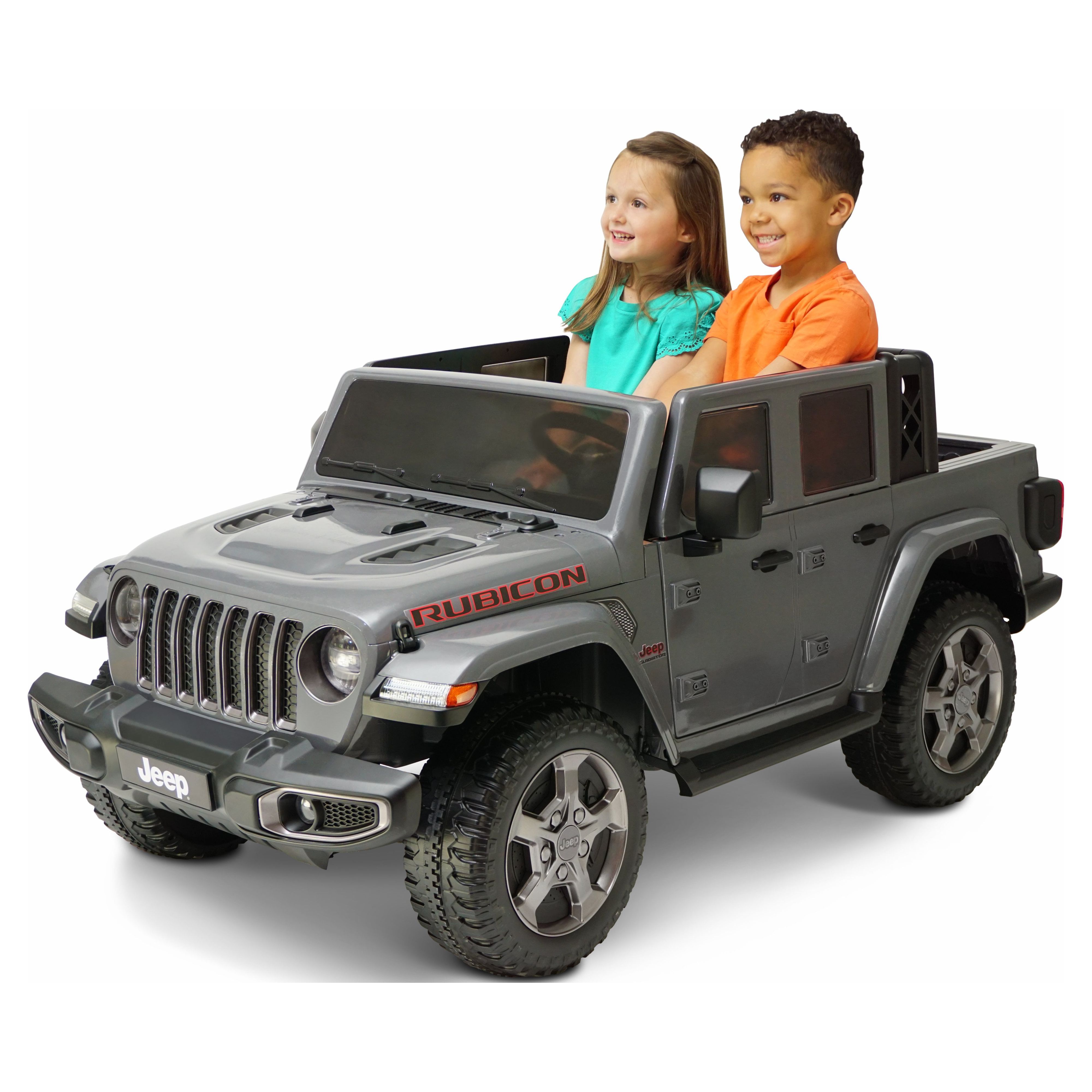 12V Jeep Gladiator Rubicon Battery Powered Ride-on by Hyper Toys, 2-Seater, Gray, for a Child Ages 3-8, Max Speed 5 mph - image 1 of 15