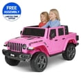 thumbnail image 1 of 12V Jeep Gladiator Rubicon Battery Powered Ride-on by Hyper Toys, 2-Seater, Pink, for a Child Ages 3-8, Max Speed 5 mph, 1 of 13