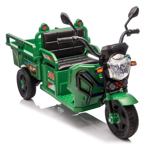12V Kids Electric 3-Wheel Cargo Truck,2WD,Anti-Slip Wheels,Long Battery Life,Large Storage Space,Extra Wide Seat with LED Lights & Music,Stable Electric Trike for Toddlers,Recommended age: 3-6