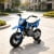 12V Kids Electric Motorcycle, Twist Handle Throttle, Safety Training Wheels, Rear Suspension System, Music Playback, Blue