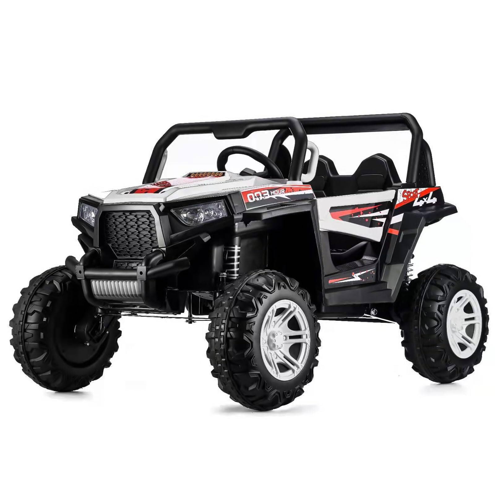 12V Kids' Electric Vehicles, 4X4 Ride on UTV Truck w/Remote Control/LED