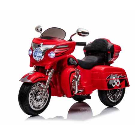 12V Kids Motorcycle Electric Ride On Toy with 1.8-3.2 MPH Speed, Power Display, Music & Wireless Phone Connection, Large Storage Trunk, LED Headlight - 66LB Load Capacity for Toddlers & Kids