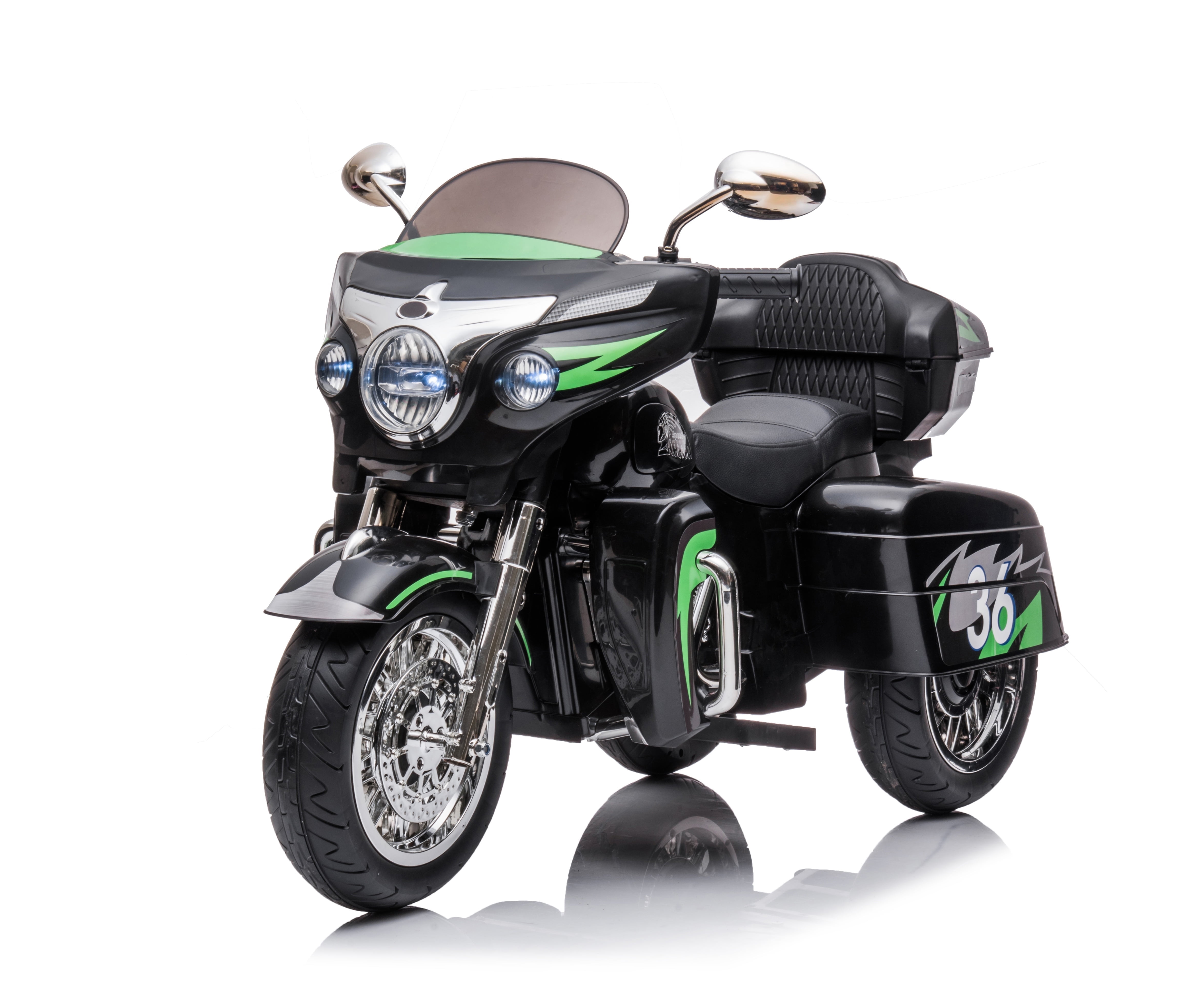 12V Kids Motorcycle  Electric Ride On Toy with 1.8-3.2 MPH Speed, Power Display, Music & Wireless Phone Connection, Large Storage Trunk, LED Headlight - 88LB Load Capacity for Toddlers & Kids
