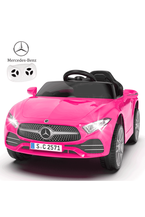 12V Power Ride on Toys for Toddlers, Licensed Mercedes-Benz Ride on Cars for Kids, Kid Electric Car, Aged 1-4Y, Pink