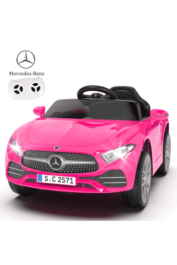 12V Power Ride on Toys for Toddlers, Licensed Mercedes-Benz Ride on Cars for Kids, Kid Electric Car, Aged 1-4Y, Pink
