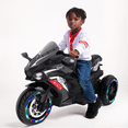 thumbnail image 1 of Kids Ride on Motorcycle for Boys, 12V Electric Dirt Bike with LED Light, Bluetooth Music,  Motorbike Ride on Toy for Kids 2-6, 1 of 11