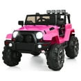 thumbnail image 1 of Costway 12V Kids Ride On Truck Car w/ Remote Control MP3 Music LED Lights Pink, 1 of 9