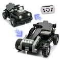 thumbnail image 1 of 12V Kids Ride On Building Block Car with Remote Control, 2 in 1 Electric Ride On Car for Toddlers, Power Ride On Electric Vehicle with Four Wheel Suspension, Bluetooth, Ride On Toy for Boys Girls 2-4, 1 of 10