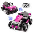 thumbnail image 1 of 12V Kids Ride On Building Block Car with Remote Control, 2 in 1 Electric Ride On Car for Toddlers, Power Ride On Electric Vehicle with Four Wheel Suspension, Bluetooth, Ride On Toy for Boys Girls 2-4, 1 of 10