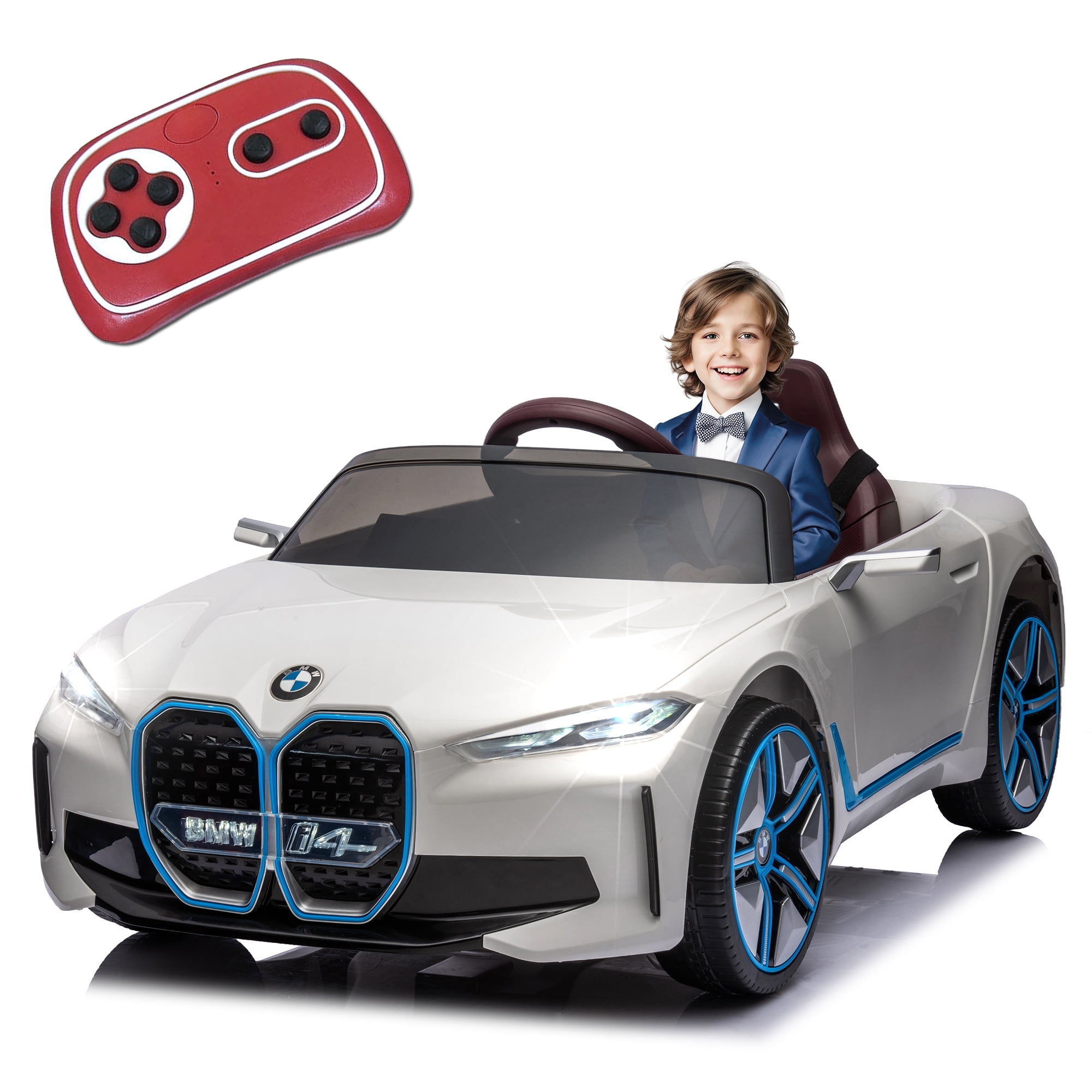 Licensed BMW I4 Kids Ride-On Car: 12V 3 Speeds Parent Remote Control LED  Lights Music 3-8 Years - Yahoo Shopping