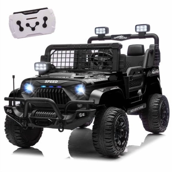 24V 2 Seater Kids Ride On Electric Car with Remote Control, Bluetooth Music, USB/MP3, LED Headlights, Adjustable Speed, 4 Wheel Suspension Ride on Toy for Boy Girls