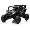 thumbnail image 1 of 12V Kids Ride On Car, UTV Truck w/ Remote Control, Electric Vehicle with 4 Spring Suspension, EVA Tires, Safety Belt, Double Open Doors, Music, LED Lights for Ages 3-8, 1 of 7
