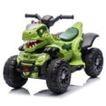 thumbnail image 1 of 12V Kids Ride On Electric ATV for Kids, Kids Dinosaur Ride on Car Toy, W/Cool Light, 2WD, Multimedia Center Panel With Children's Favorite Songs, Bluetooth & Microphone Interface, Power Display, 1 of 8