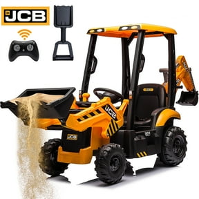 iYofe 12V Kids Ride on Excavator Digger Toy Cars, JCB Battery Powered Electric Tractor with Remote Control, Ride on Construction Truck w/ Shovel, Loader and Digger for 3-5 Boys Girls, Yellow