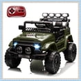 thumbnail image 1 of 12V Kids Ride-On Car, Electric Truck Ride-On Toys with 5MPH Max Speed, Remote Control, Lights, and Music for Kids Gifts, Green, 1 of 7